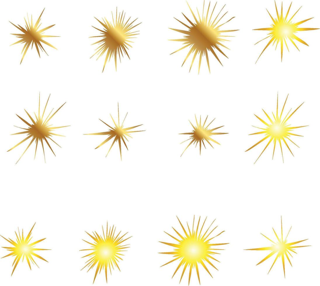 Gold Stars Gold Light vector
