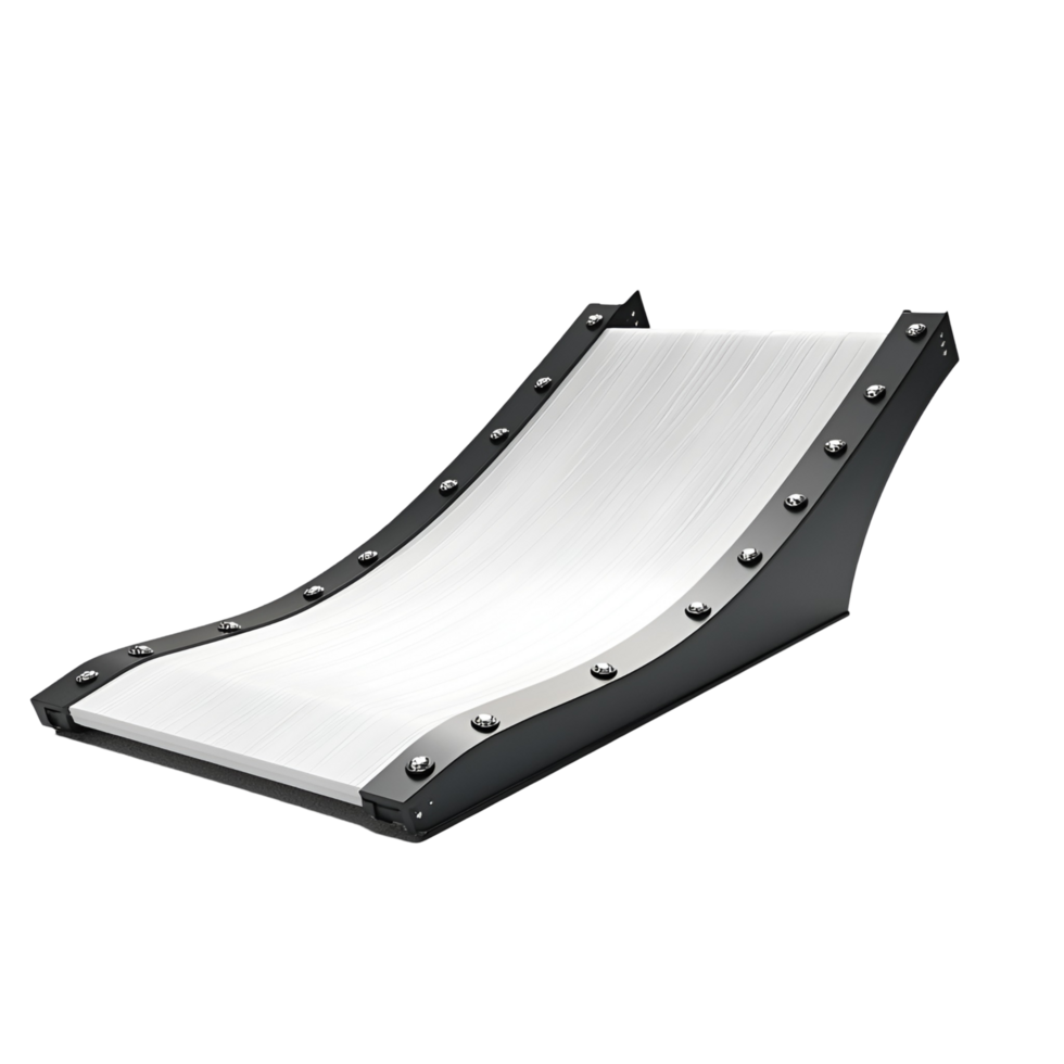 a black and white metal ramp on a transparent background png