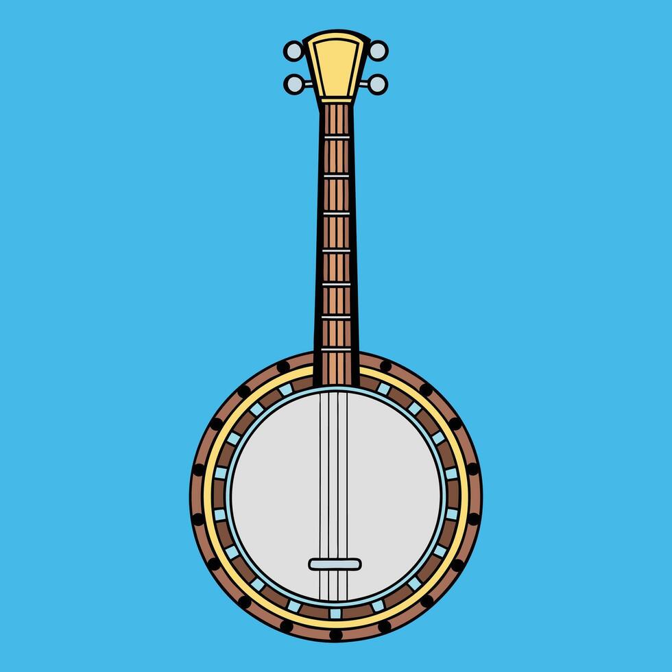 Strumming Vibes Unique Banjo Clipart Collection vector