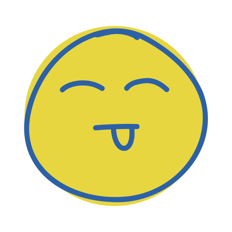 emoji face with stuck out tongue illustration png