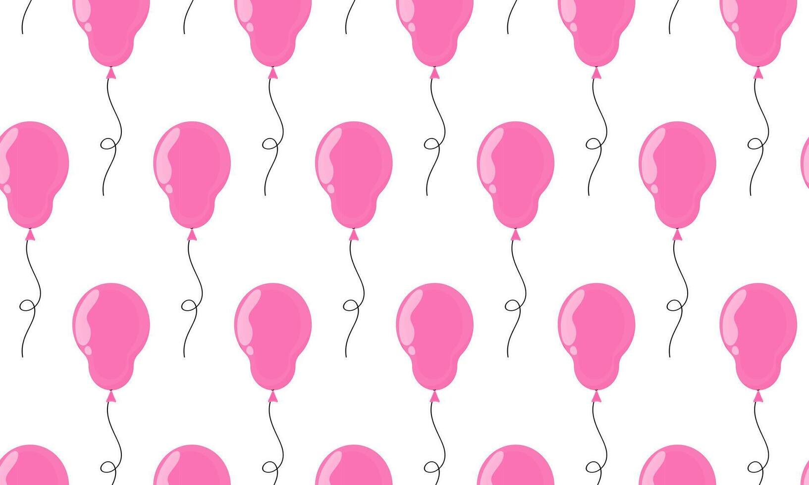 Pink balloons floating across a white background create a cheerful atmosphere for celebration vector