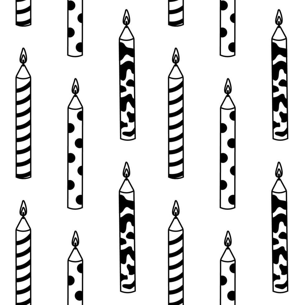 Colorful candle patterns create festive background for celebrations and events vector