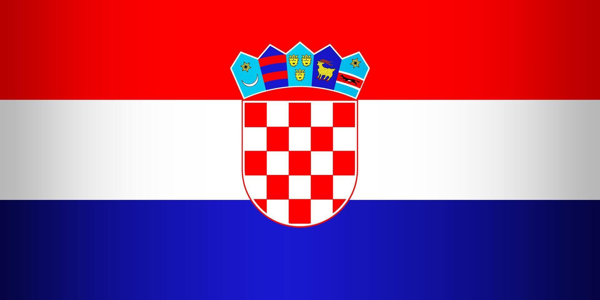 National Flag of the Republic of Croatia vector