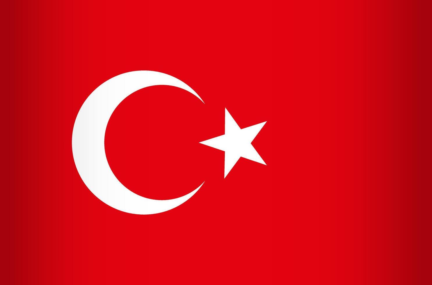 National Flag of the Republic of Turkey vector