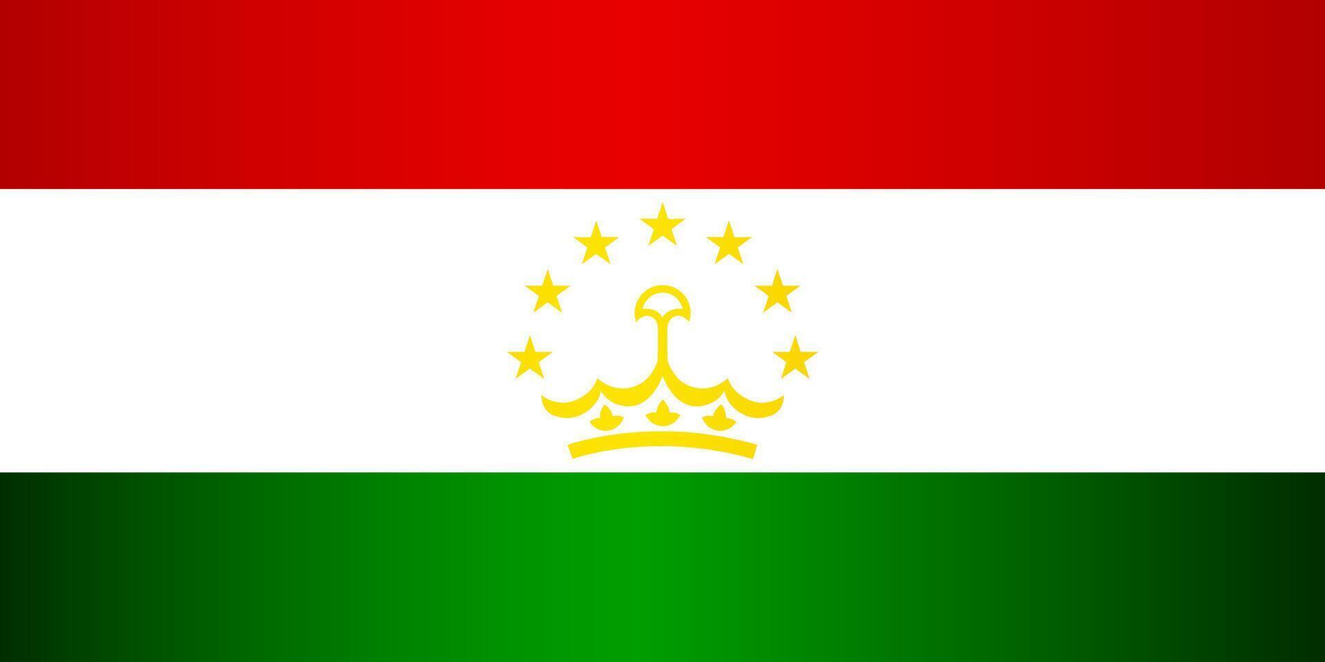 National Flag of the Republic of Tajikistan vector