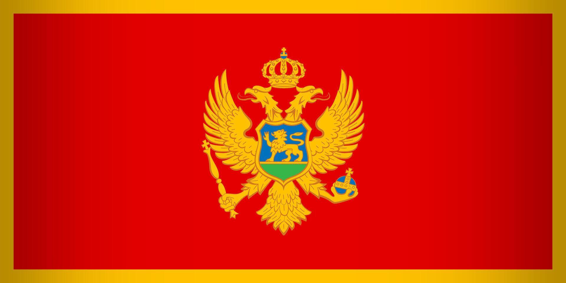 National Flag of Montenegro vector