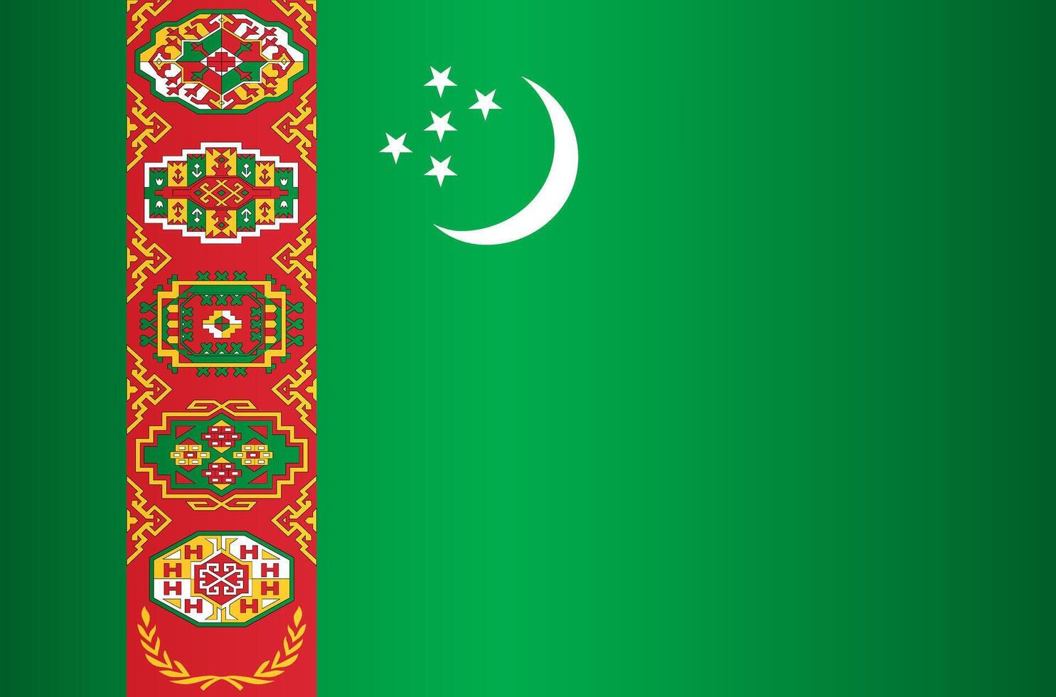 National Flag of Turkmenistan vector