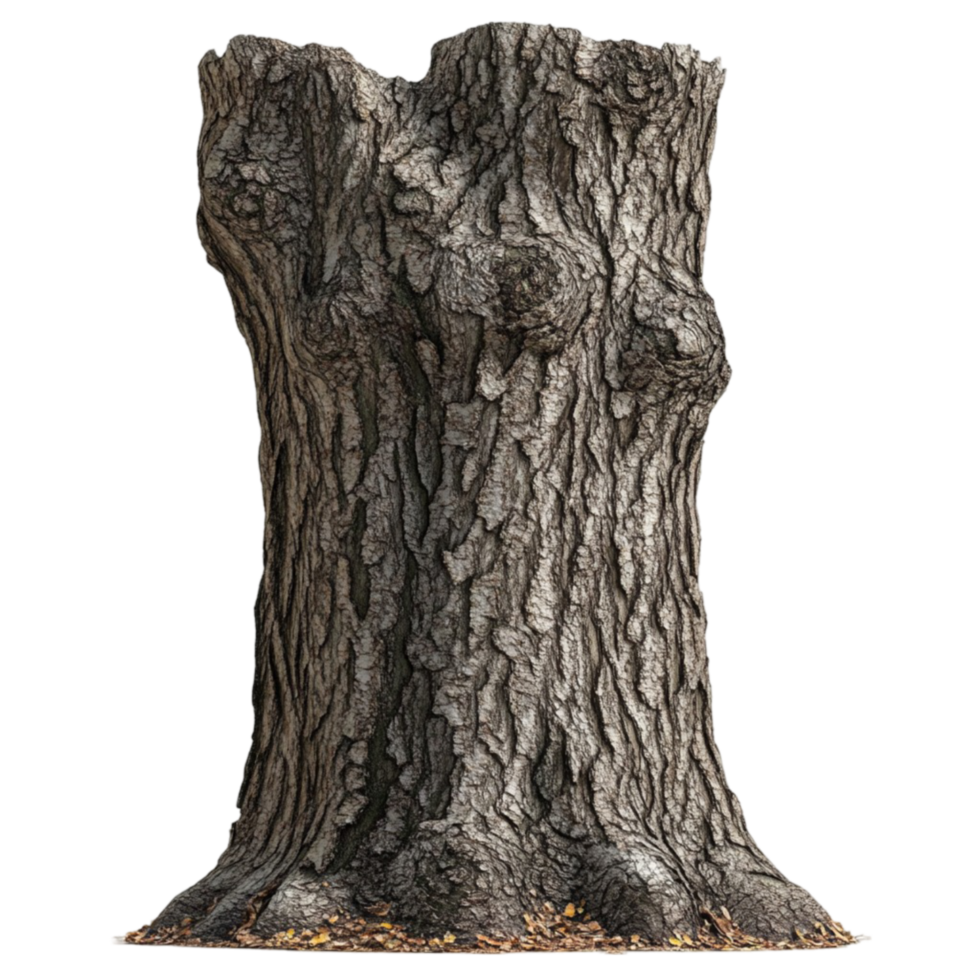 A tree trunk with a large trunk and leaves png