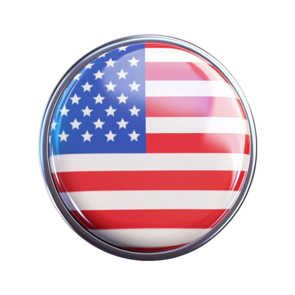 A button with the american flag on it png