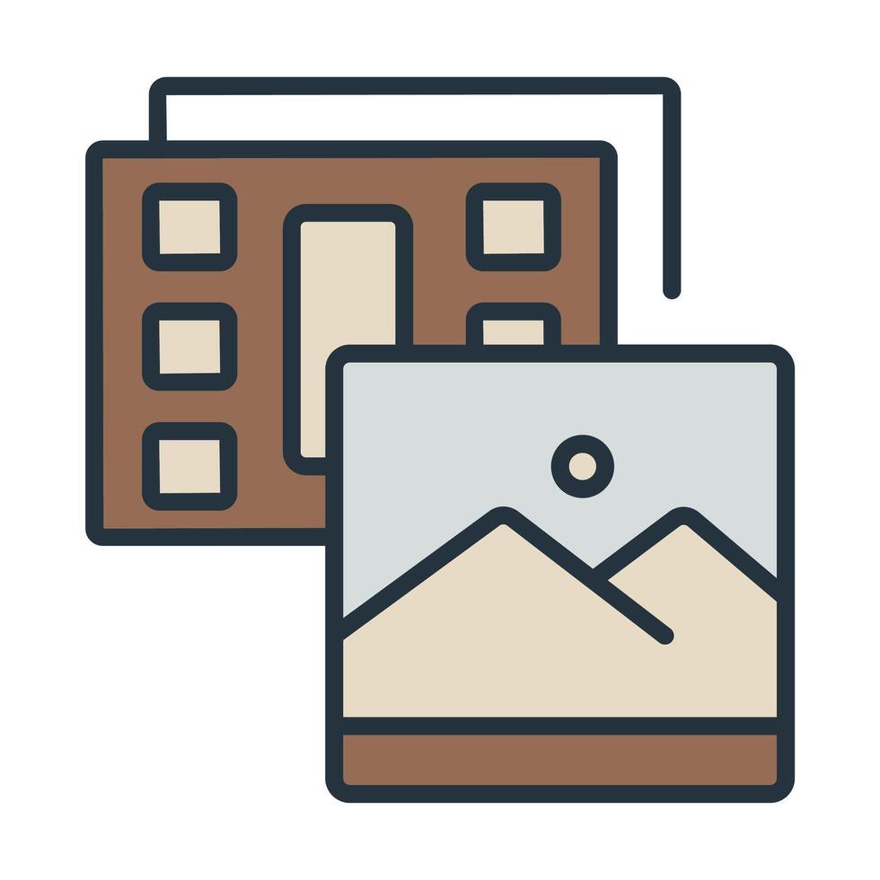 photo flat icon vector
