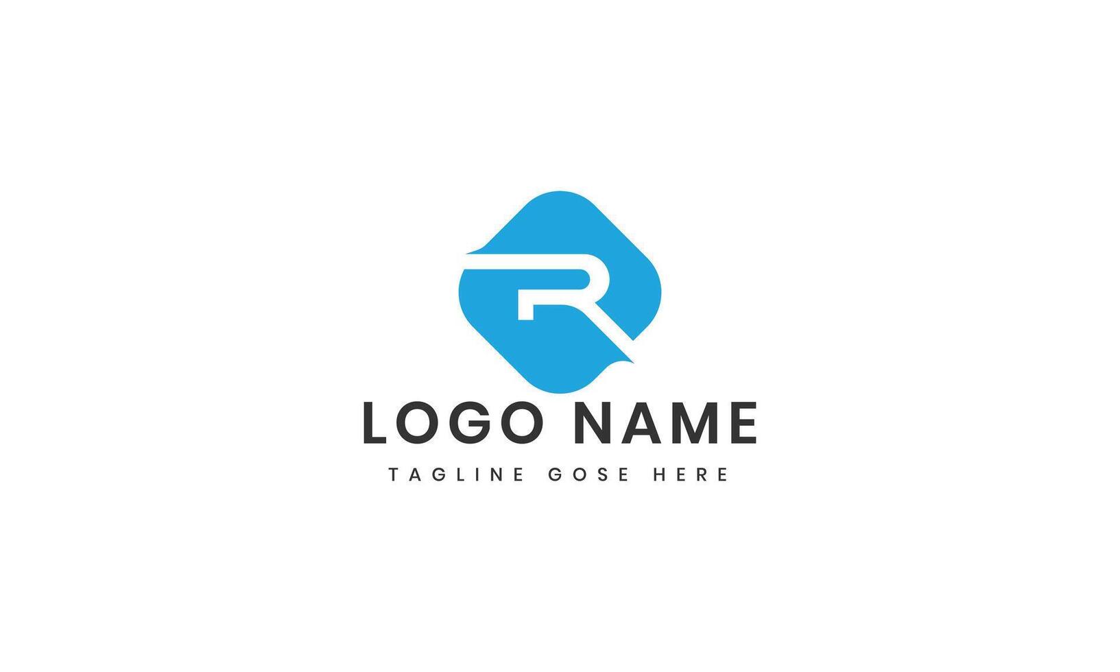 Waves letter r logo vector
