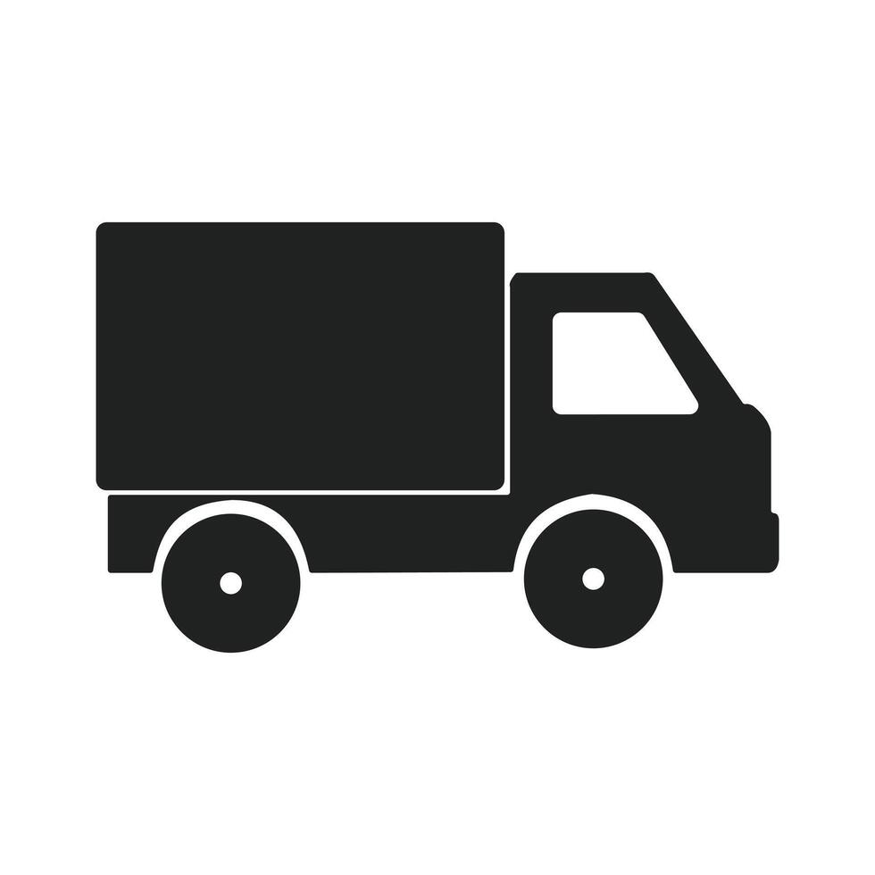 Delivery car icon. Truck symbol. Service pictogram, flat sign isolated on white background. Simple illustration for graphic and web design. vector