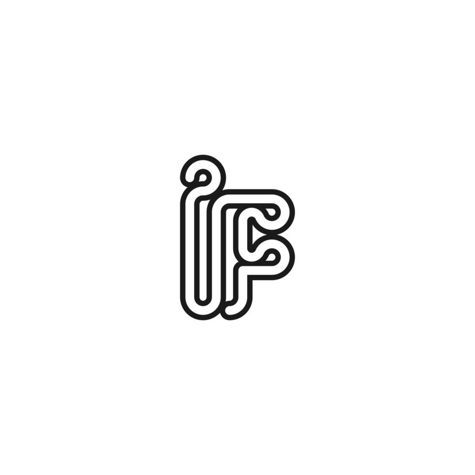 IF FI Artistic Lettermark Logo for Standout Branding vector