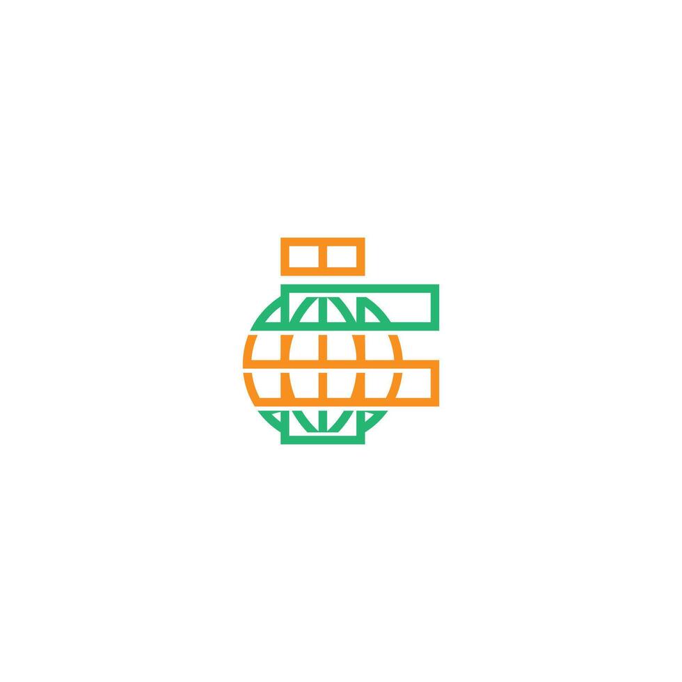 Sophisticated IF FI Earth Monogram Logo with a Clean Aesthetic vector