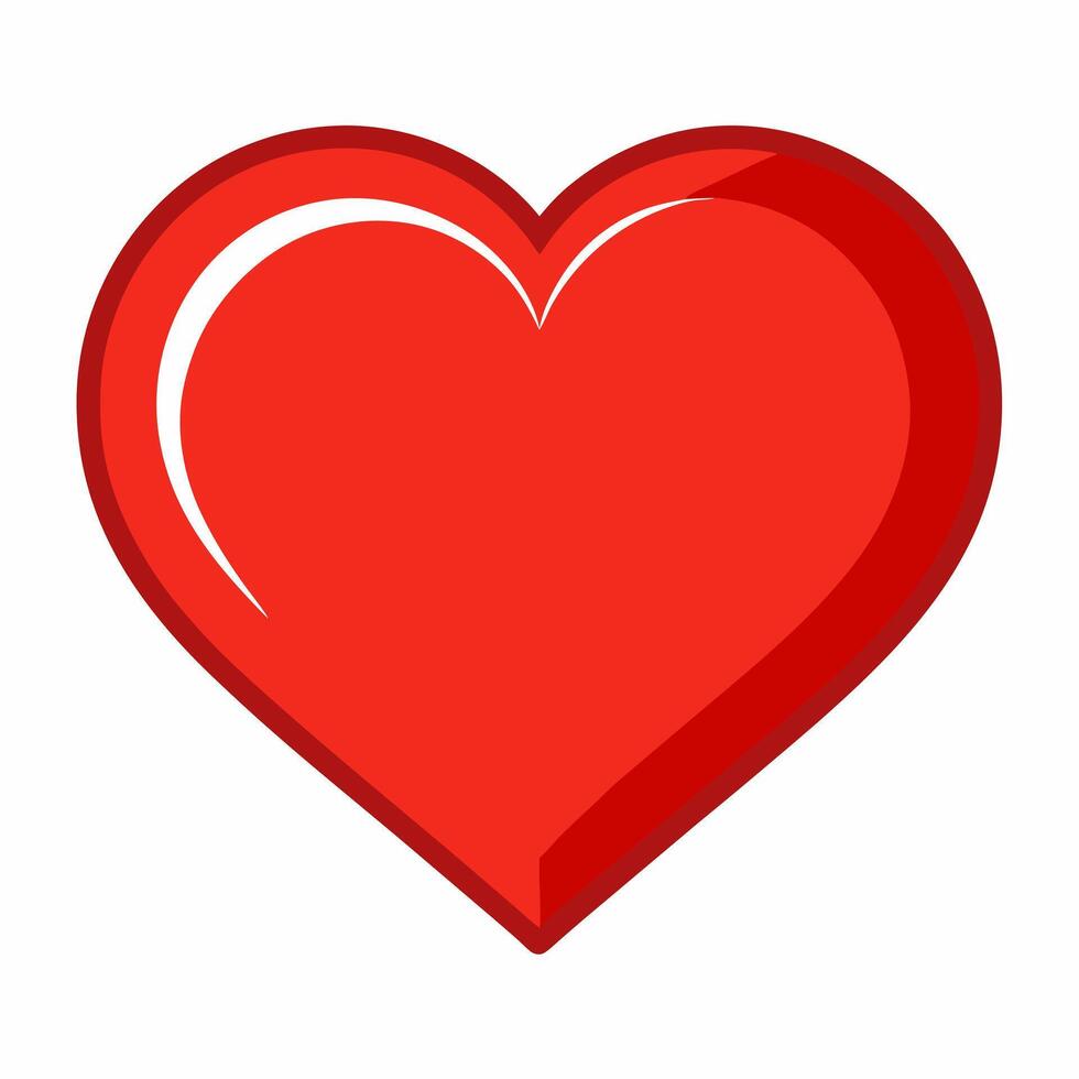 Valentine's Day Card with red heart. Simple valentine . Picture for Valentine's Day and wedding. Suitable for logos, valentines, greeting card , invitation. vector