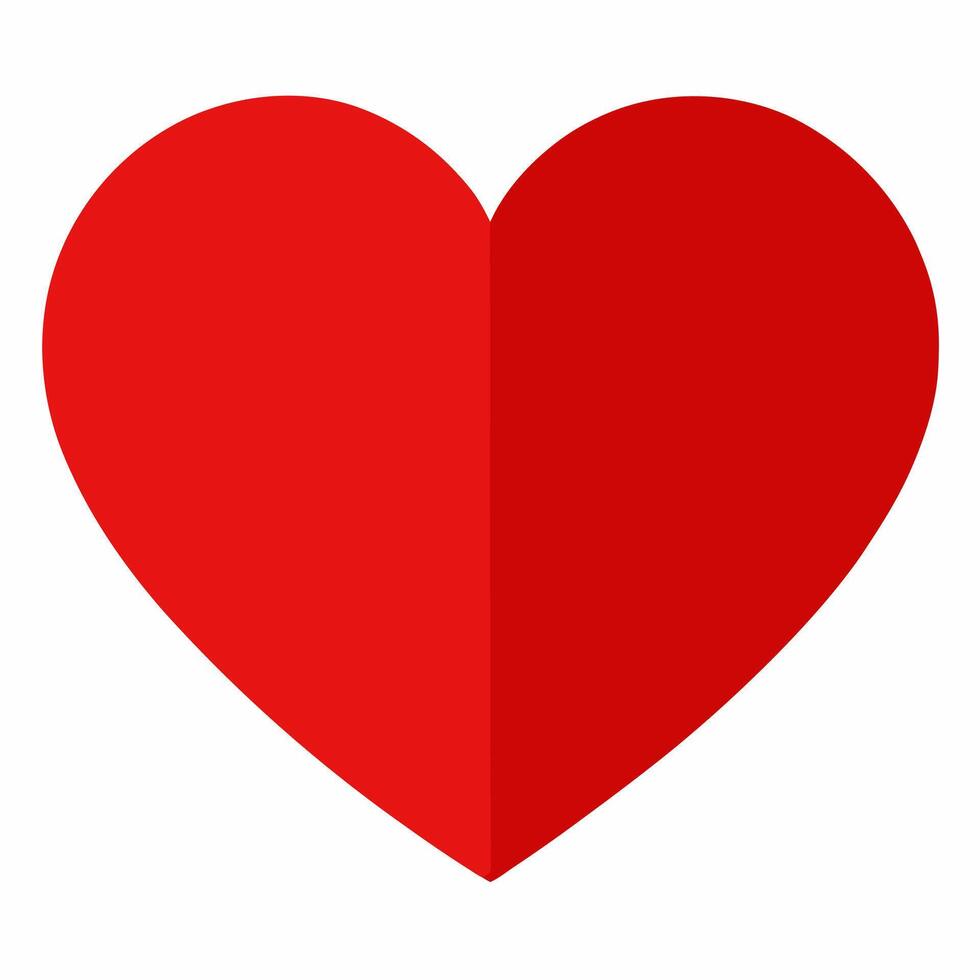 Valentine's Day Card with red heart. Simple cute valentine . Picture for Valentine's Day and wedding. Suitable for logos, valentines, greeting card , invitation vector