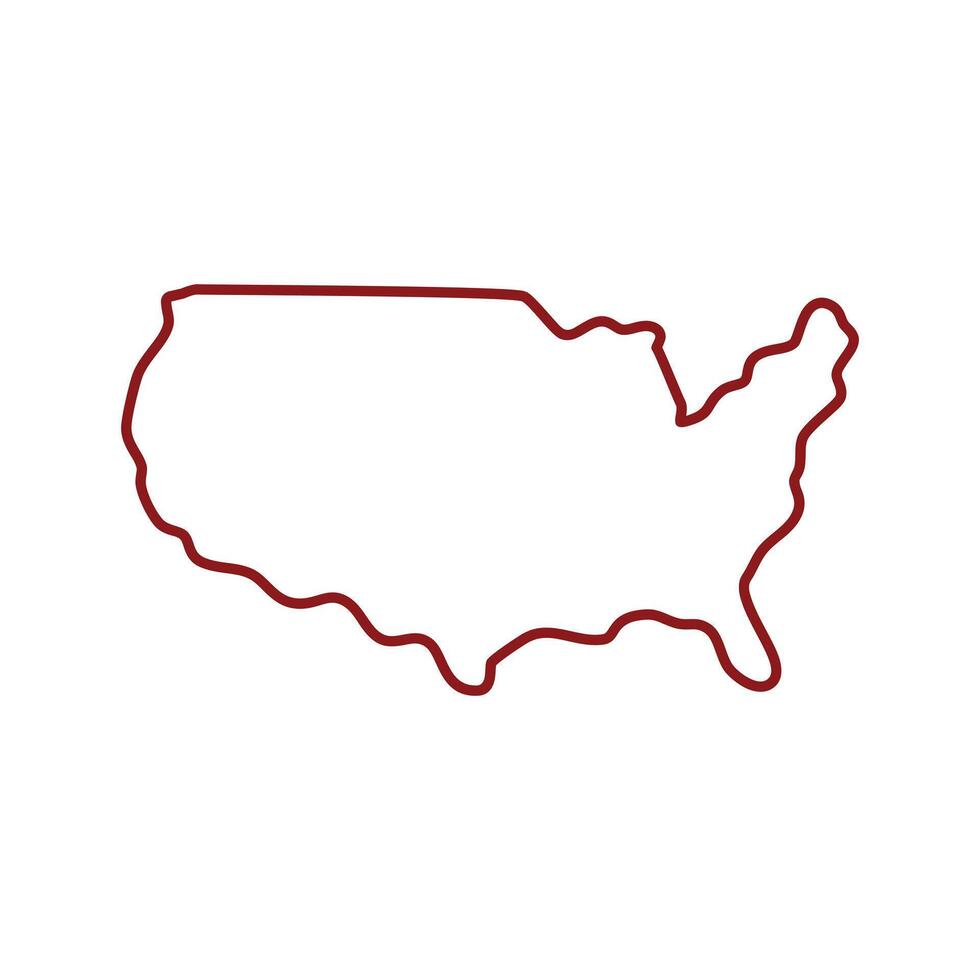 map of american icon logo design template vector