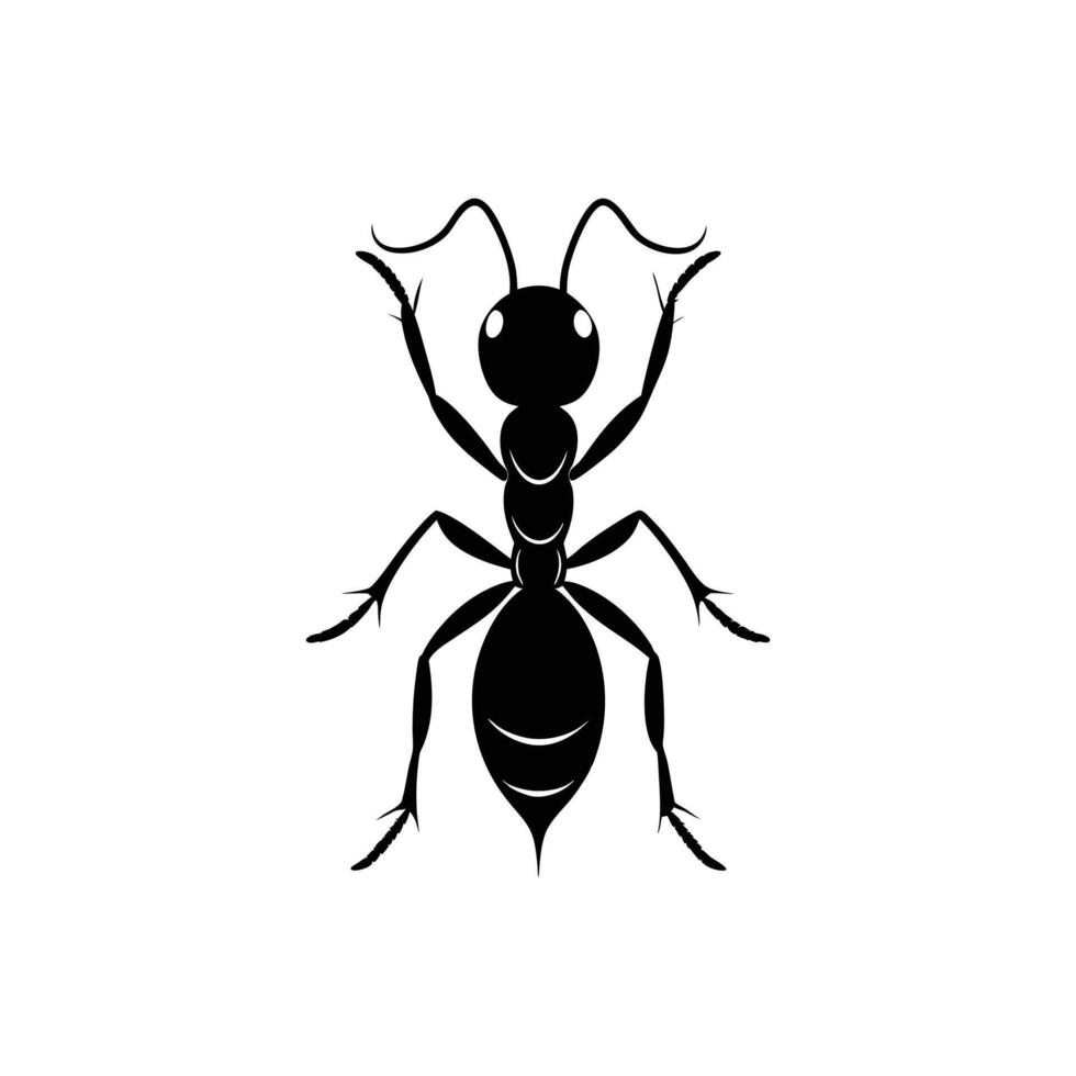 Minimalist Ant Silhouette Illustration Design vector