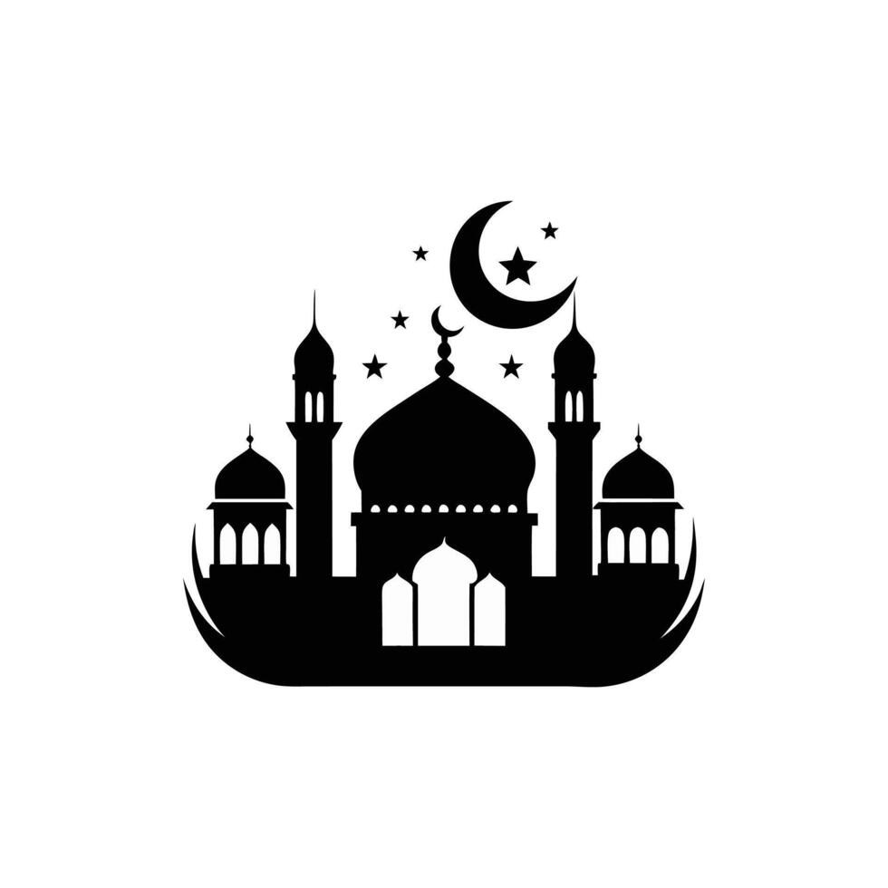 Minimalist Ramadan Kareem Calligraphy Illustration Design vector