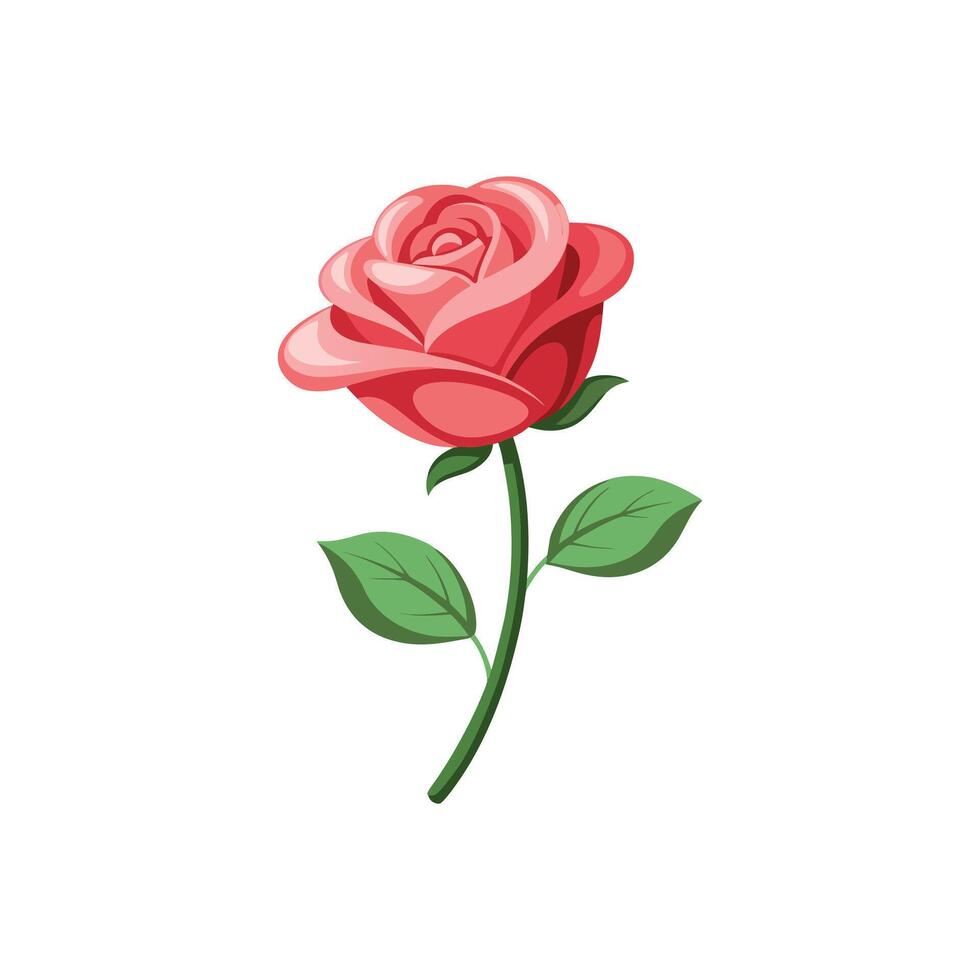 Romantic Rose Bouquet Illustration Design vector