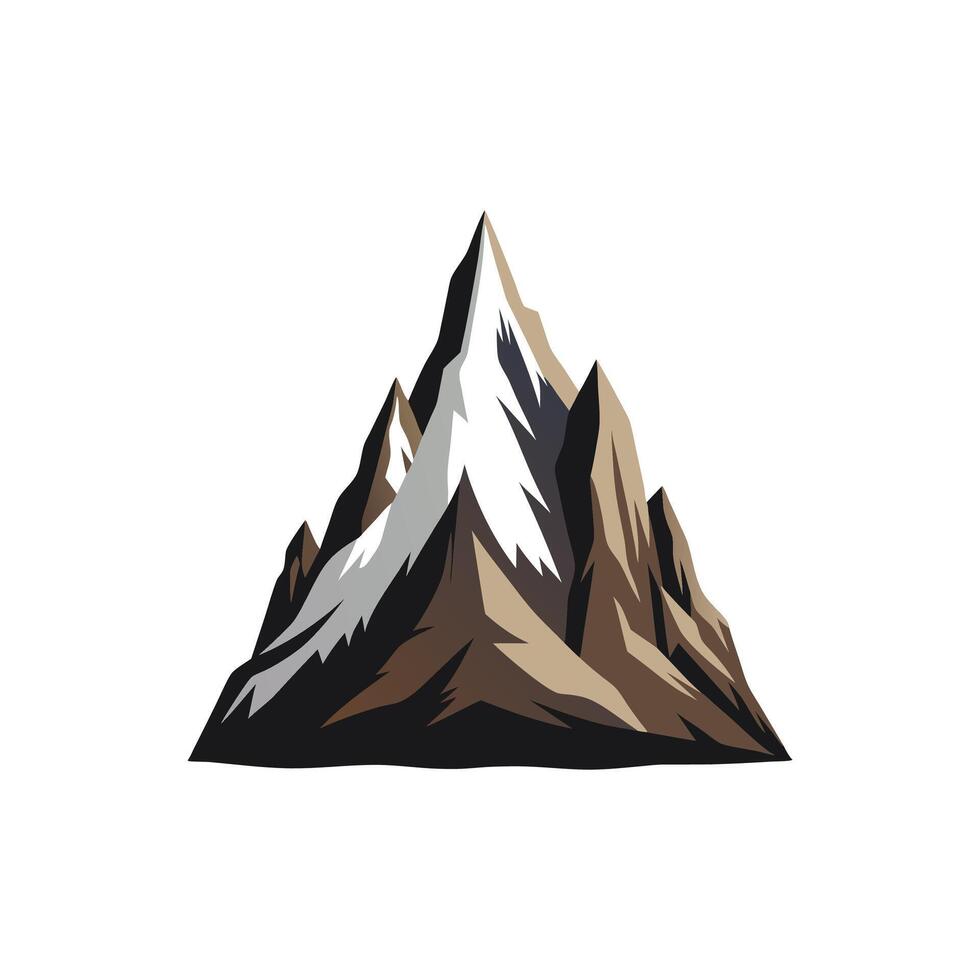 Serene Mountain Landscape Digital Illustration vector