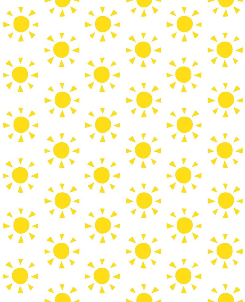 Seamless pattern of hand drawn doodle sketch sun isolated on white background vector