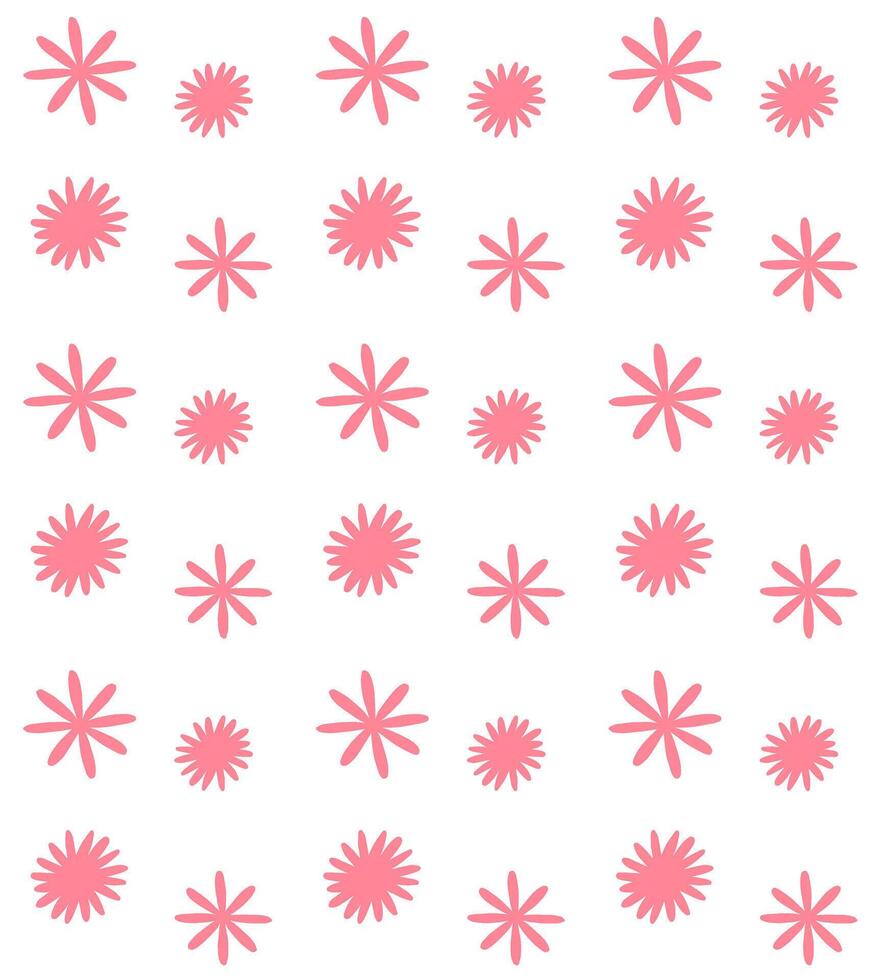 Seamless pattern of flowers silhouette vector