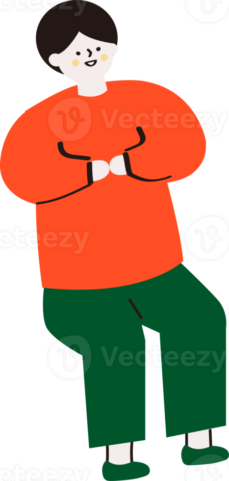 A man is sitting and submissively in new year png