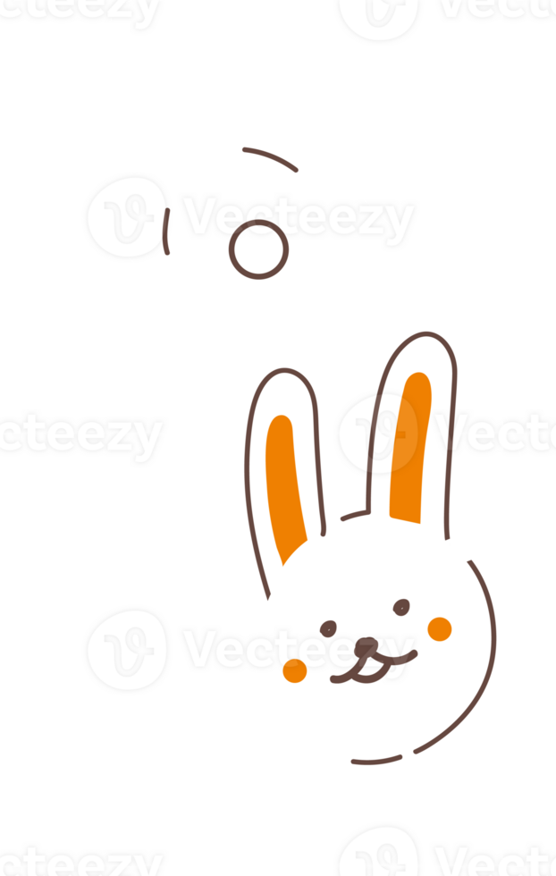 a cute rabbit fly in the sky png