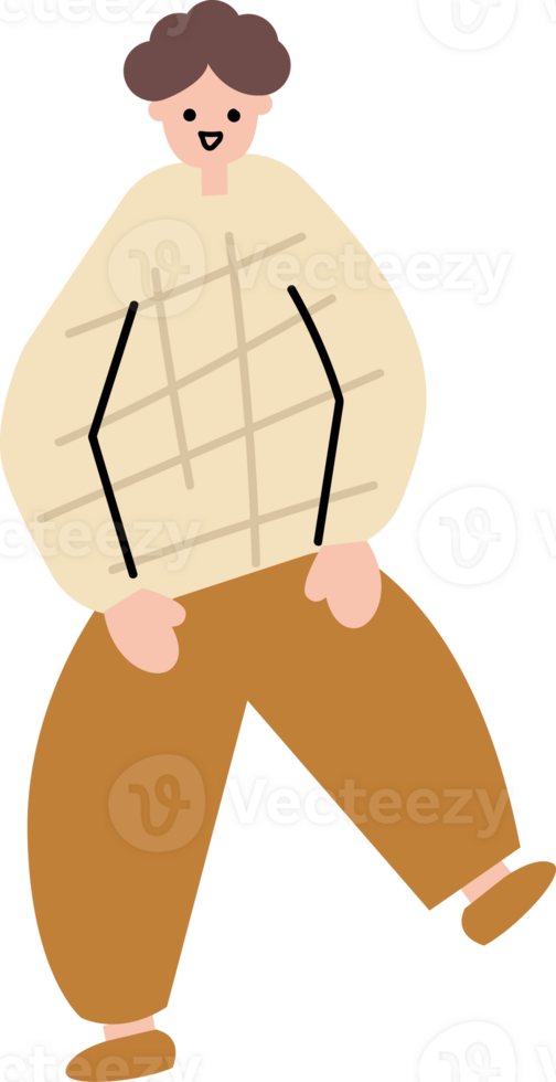 a cute man is dancing png