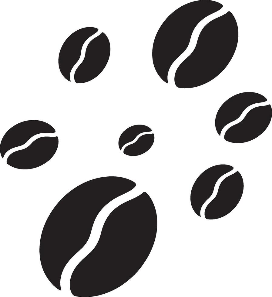 Coffee Beans silhouette design on white background vector