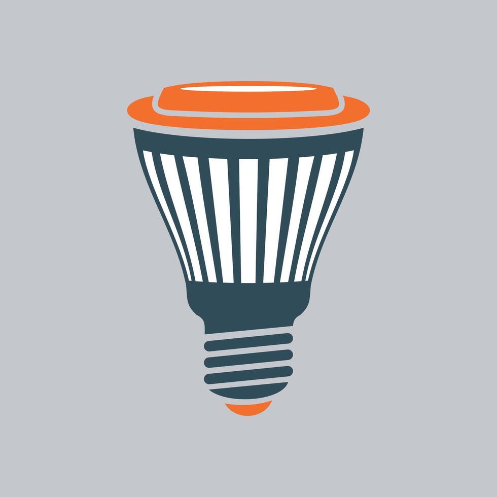 simple light bulb icon for lighting on white background vector