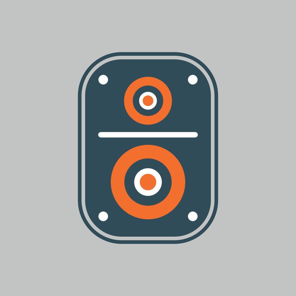 simple music speaker icon on white background vector