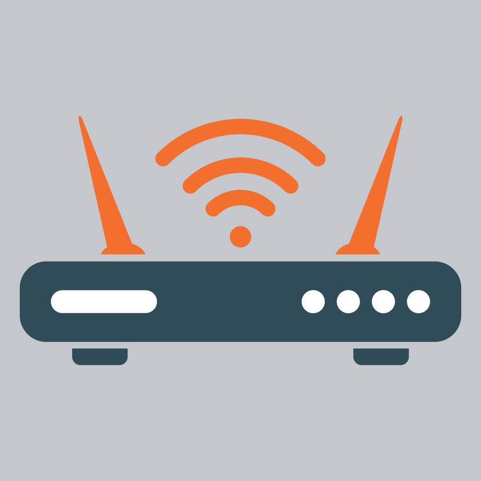 blue internet mobile router icon vector