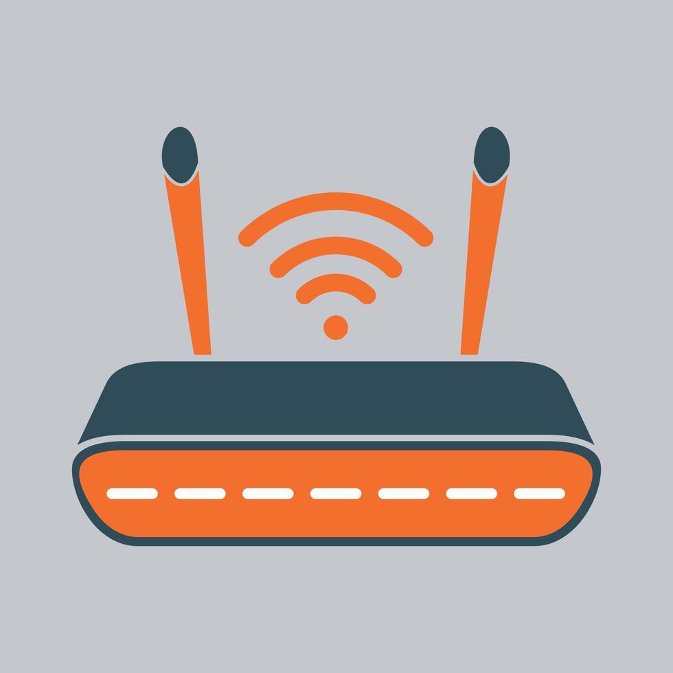 network internet router icon isolated on white background vector