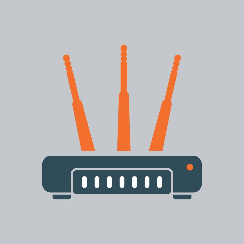 network internet router icon on white background vector