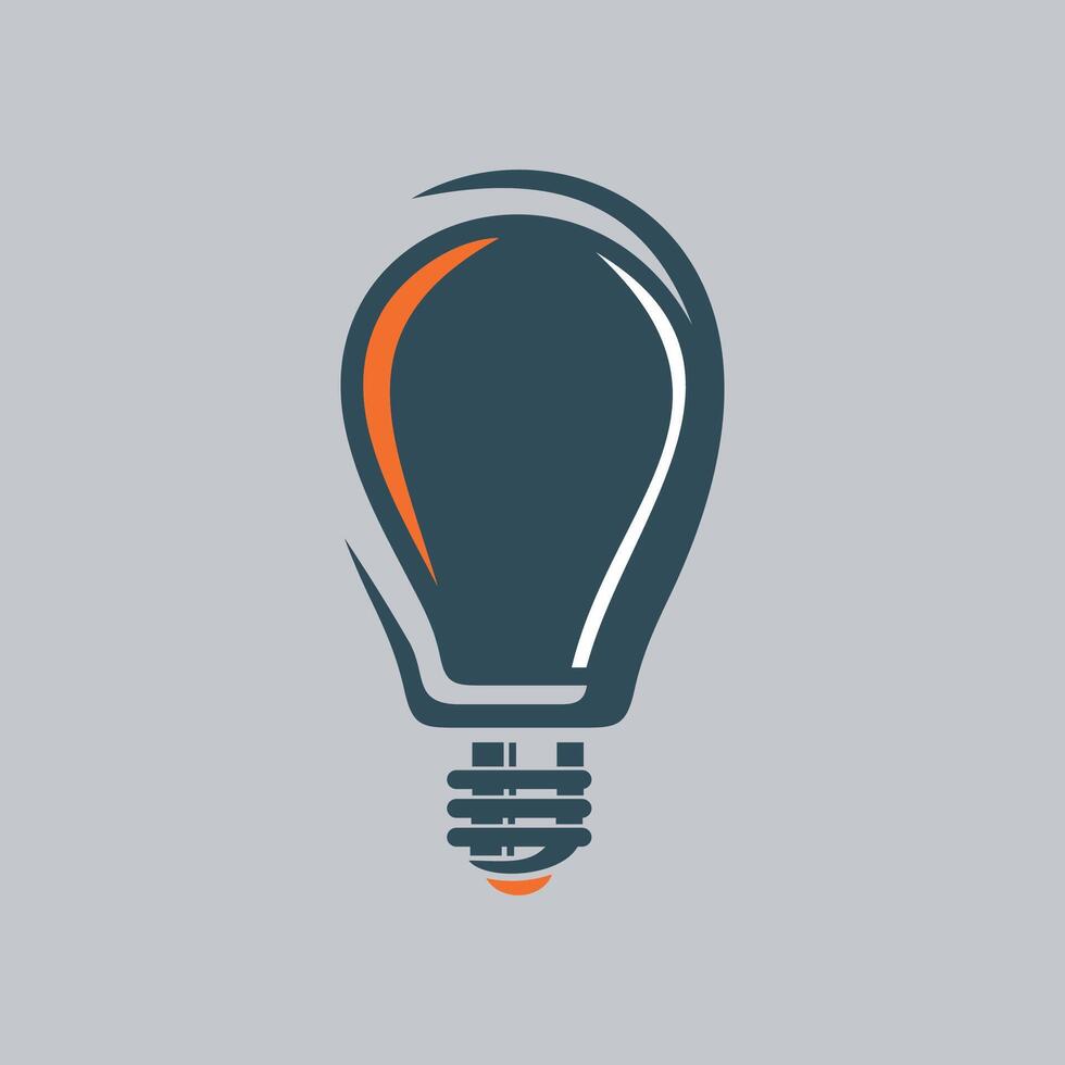blue light bulb icon on white background vector