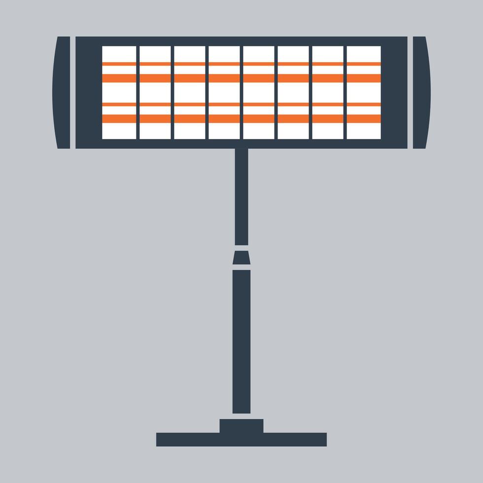 floor heater icon blue on white background vector