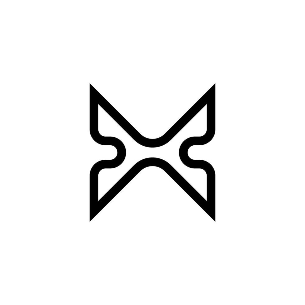 X Letter Logo Template vector