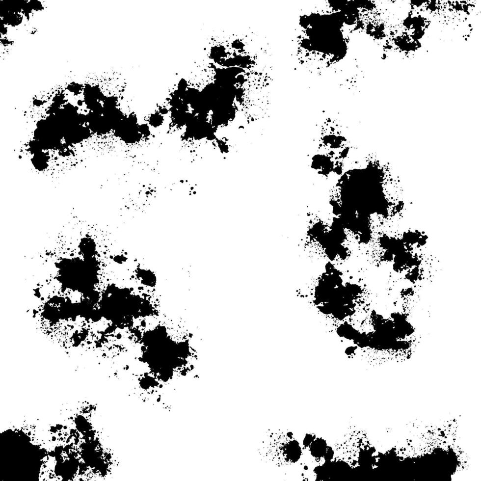 black and white ink splatters. on a white background vector