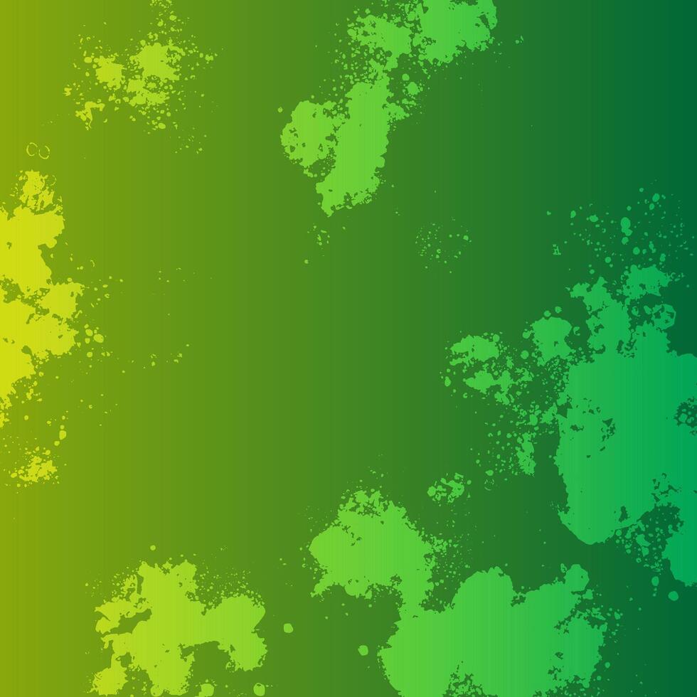 green and yellow paint splatters on a green background vector