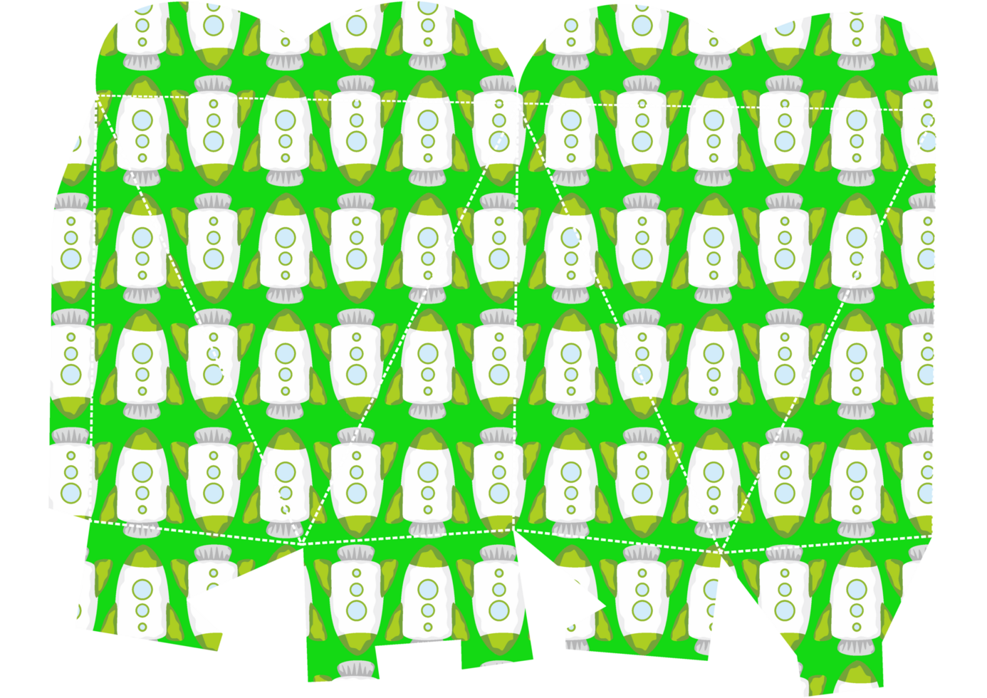 Love-Inspired Gift Box Featuring Rocket Patterns png