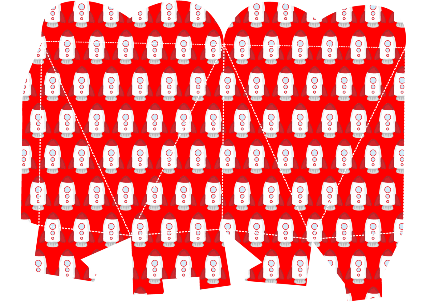 Heart Box with a Futuristic Rocket Theme png