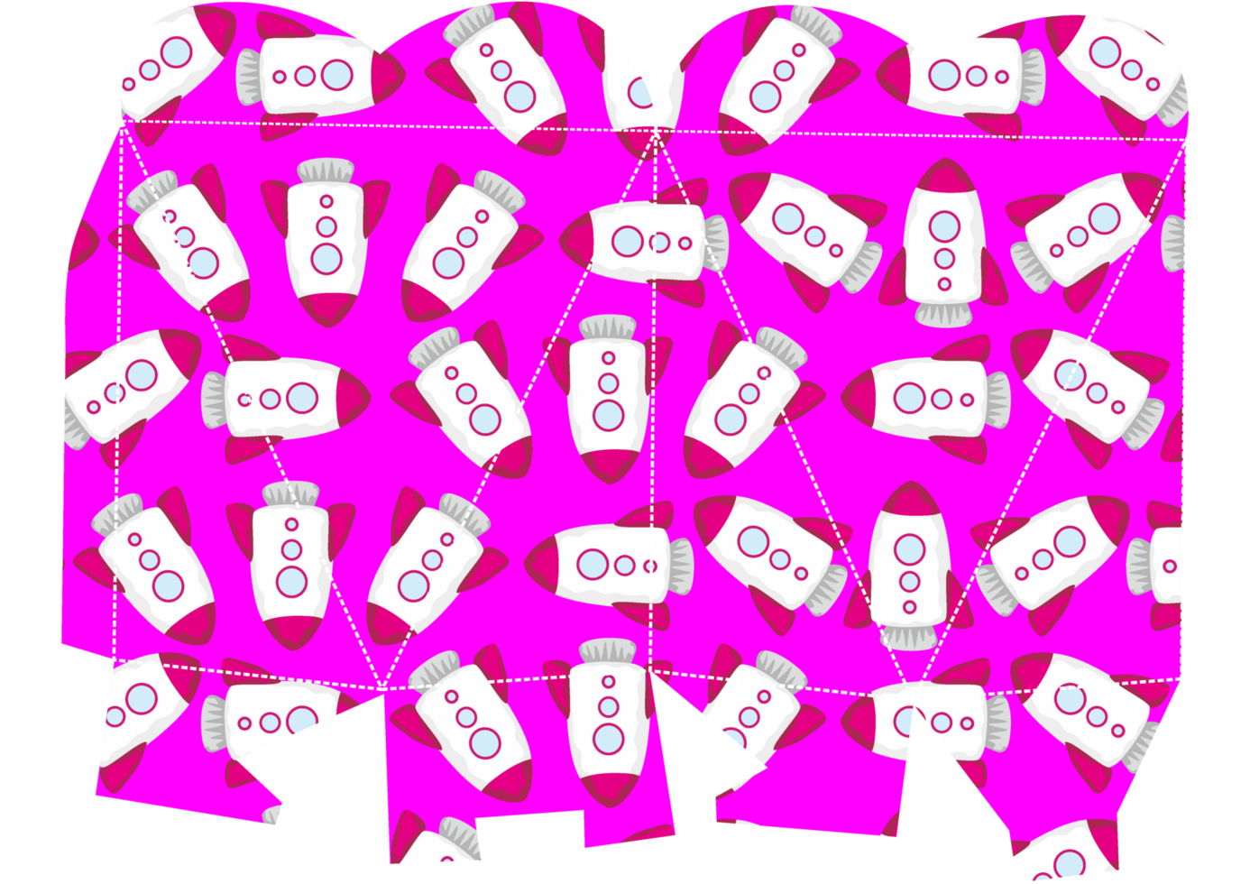 Rocket-Themed Heart Gift Packaging png