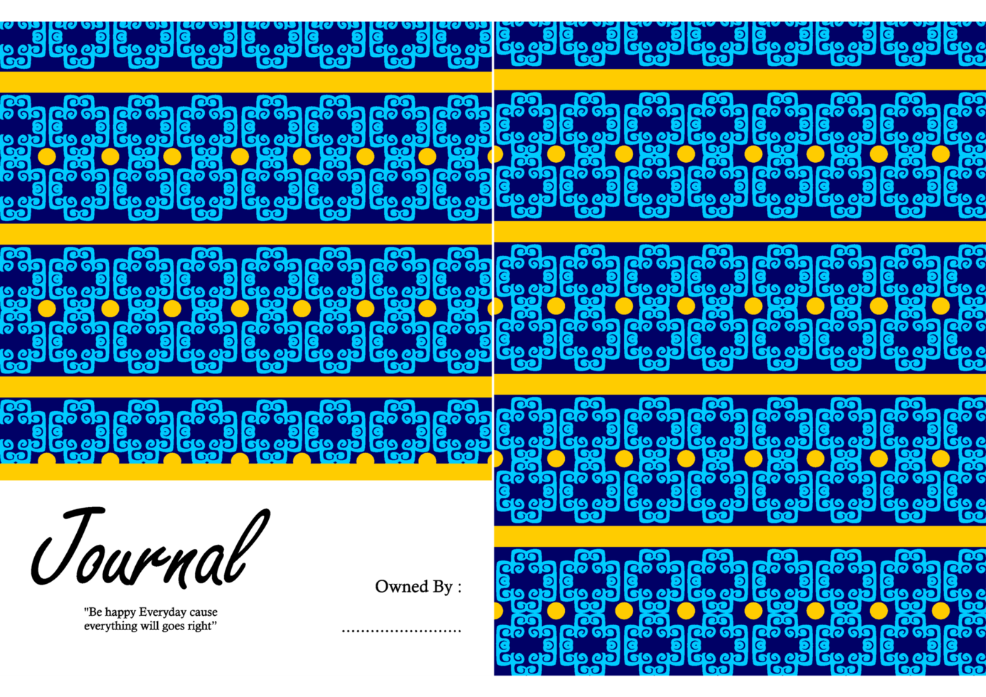 Ornamental Pattern-Themed Journal Cover Design png