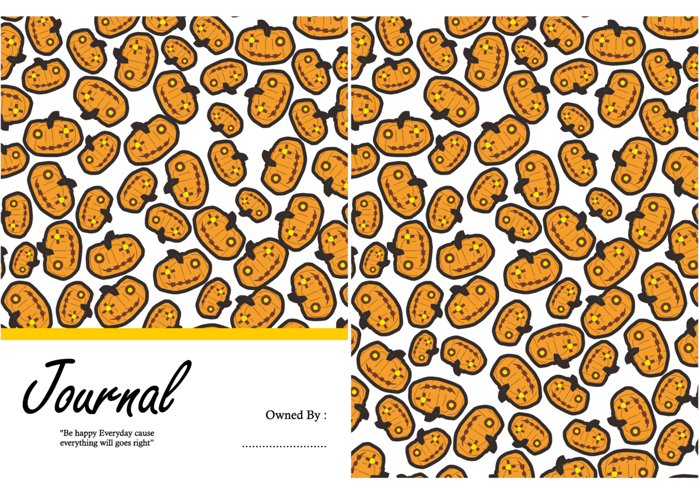 Exquisite Journal Cover Design with Halloween Art png