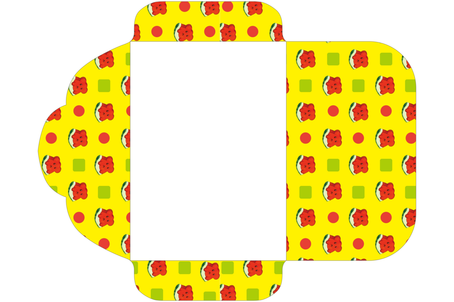 Beautiful Envelope Design with Playful Watermelon Animals png