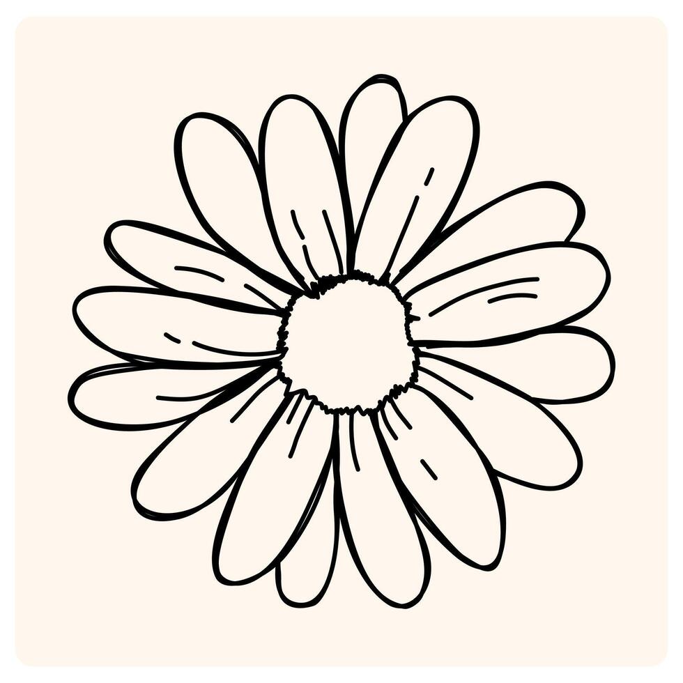 decorative flowers in doodle style i vector