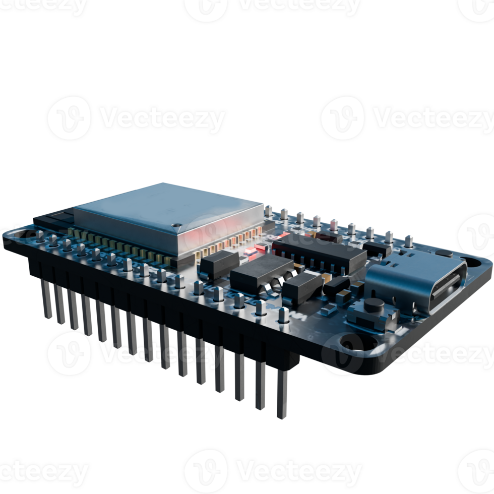 A small electronic device with a small chip on top png