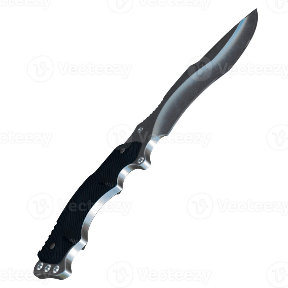 A knife is shown on a transparent background png